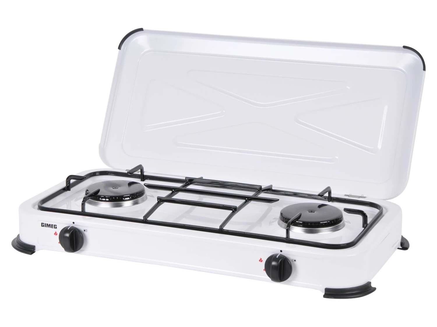 Gimeg Gaskocher 2-flammig Weiß – Bild 2