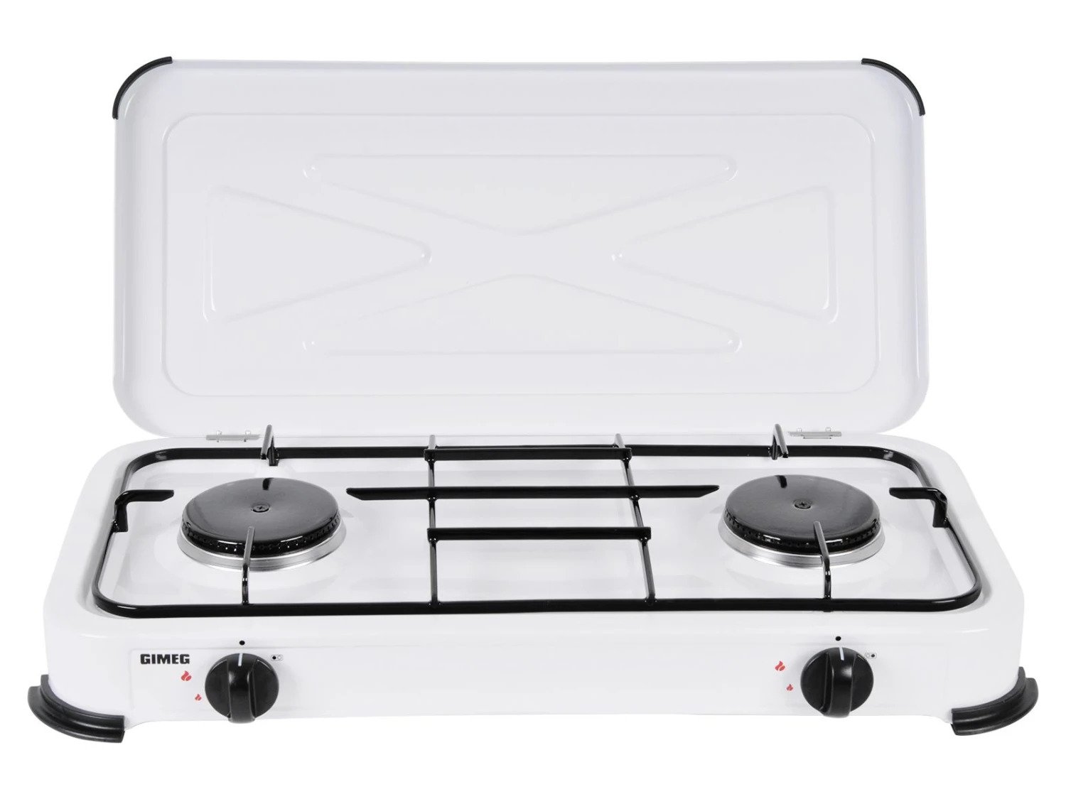 Gimeg Gaskocher 2-flammig Weiß