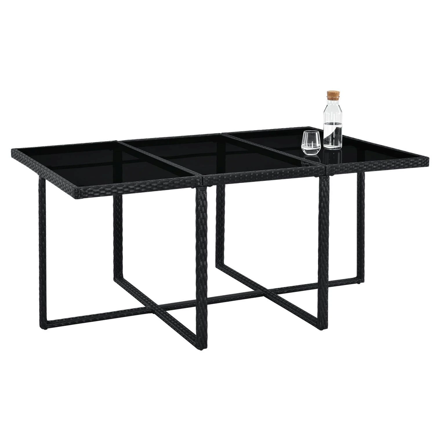 Baracoa XL Polyrattan Schwarzes Diningset – Bild 4