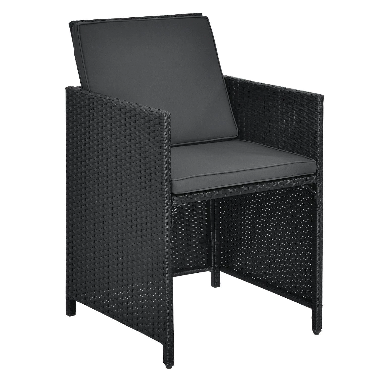 Baracoa XL Polyrattan Schwarzes Diningset – Bild 3