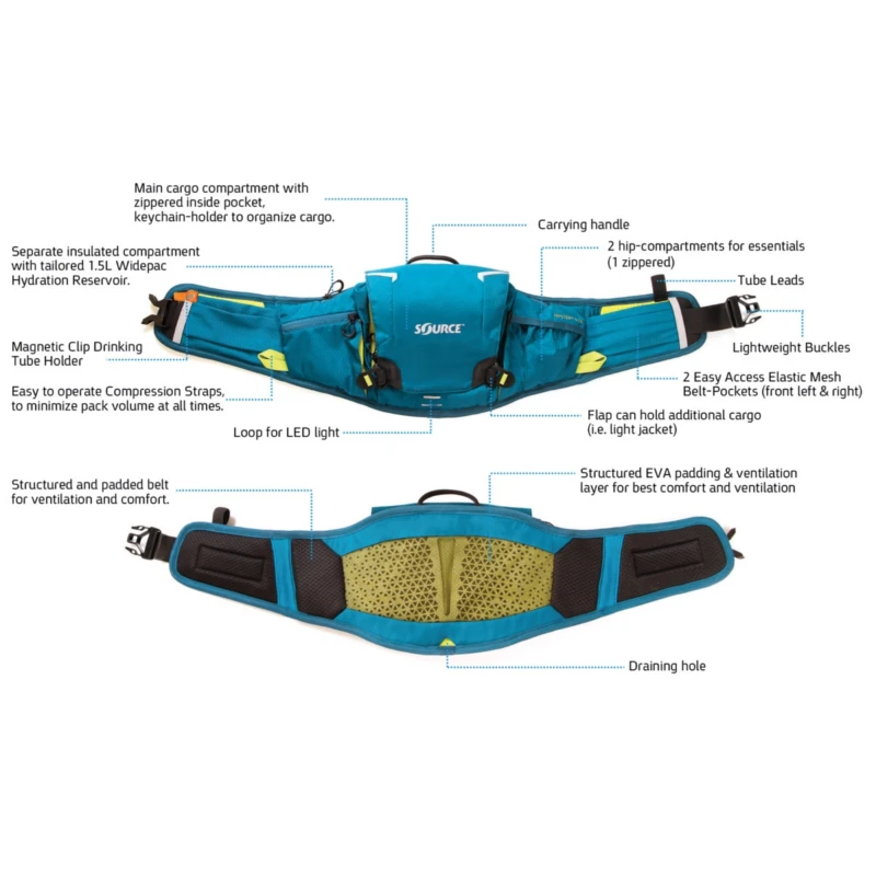 Source Hipster Ultra Hydration 5 Liter Orangefarbene Trinkgürtel – Bild 6